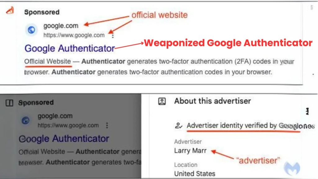 Oružani Google Authenticator putem Google Adsa krade osjetljive podatke-Kiber.ba