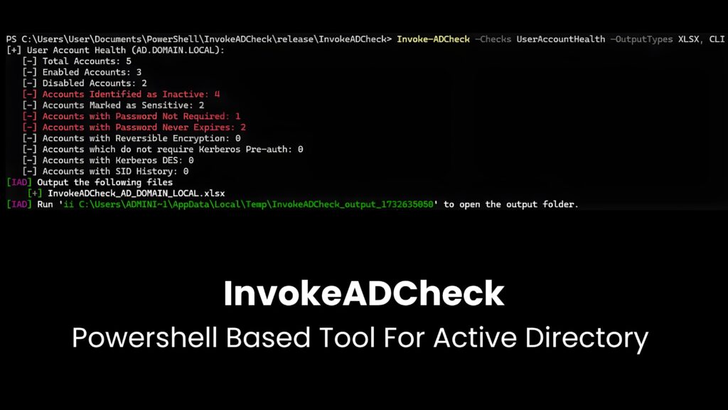InvokeADCheck – Alat baziran na Powershell-u za otkrivanje pogrešnih konfiguracija Active Directory-a-Kiber.ba